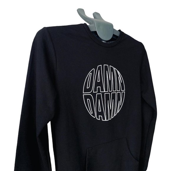 Cotton-Blend Sweatshirt with Text Print | XS | Black - Picture 4 of 14